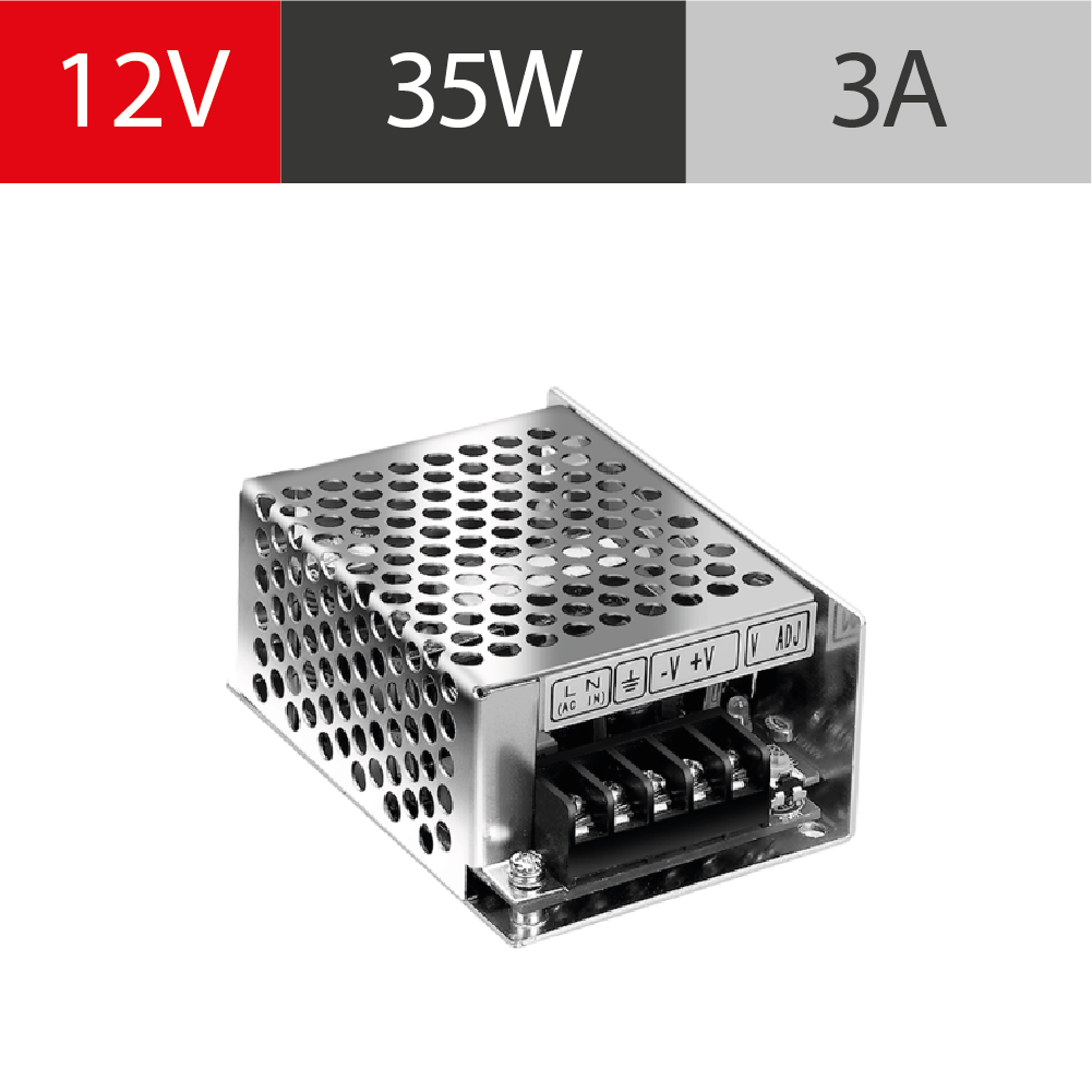 FUENTE POWERSWITCH 12V 3A GAB METALICO IP20