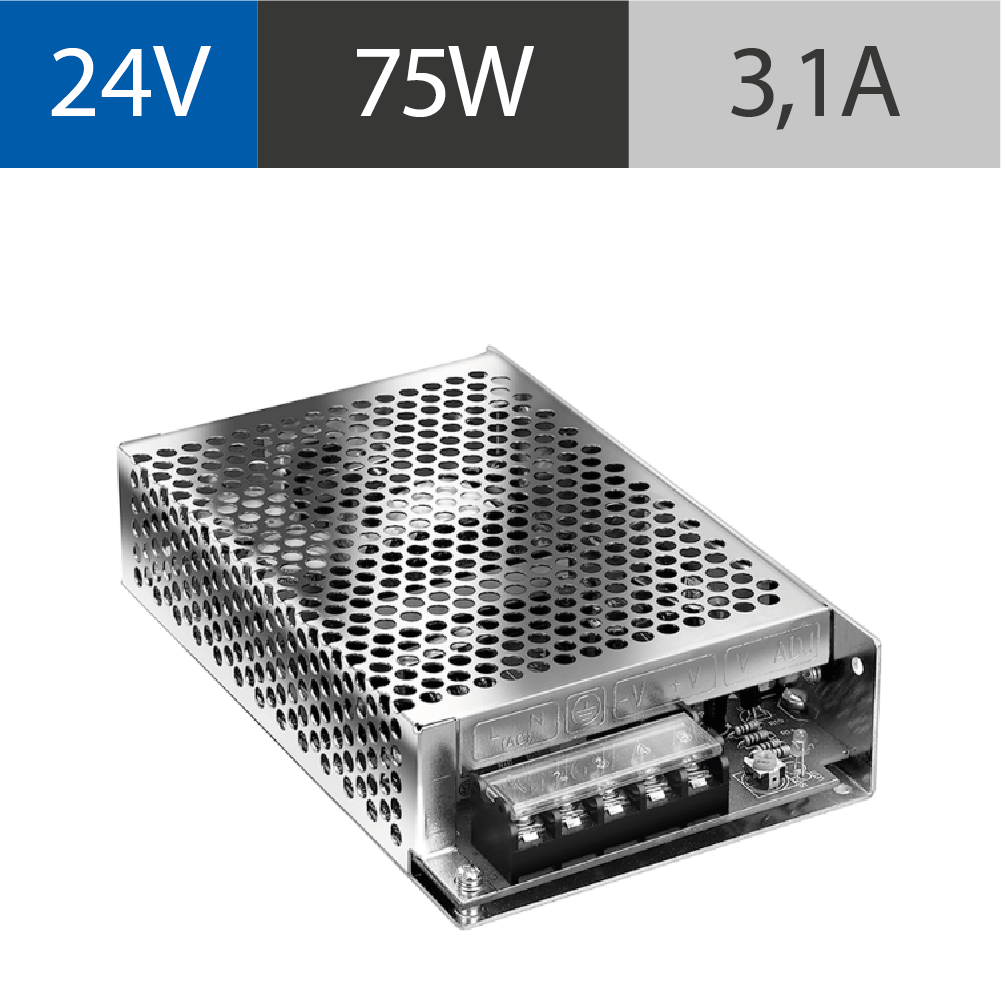 FUENTE POWERSWITCH 24V 3A GAB METALICO IP20
