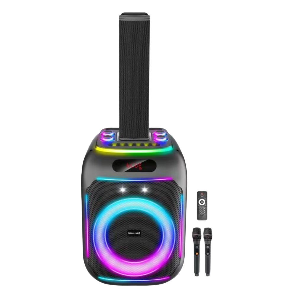 PARLANTE NOAK 60W 3 VIAS 2XMIC INALAMB. ECUALIZADOR Y TORRE NEGRO