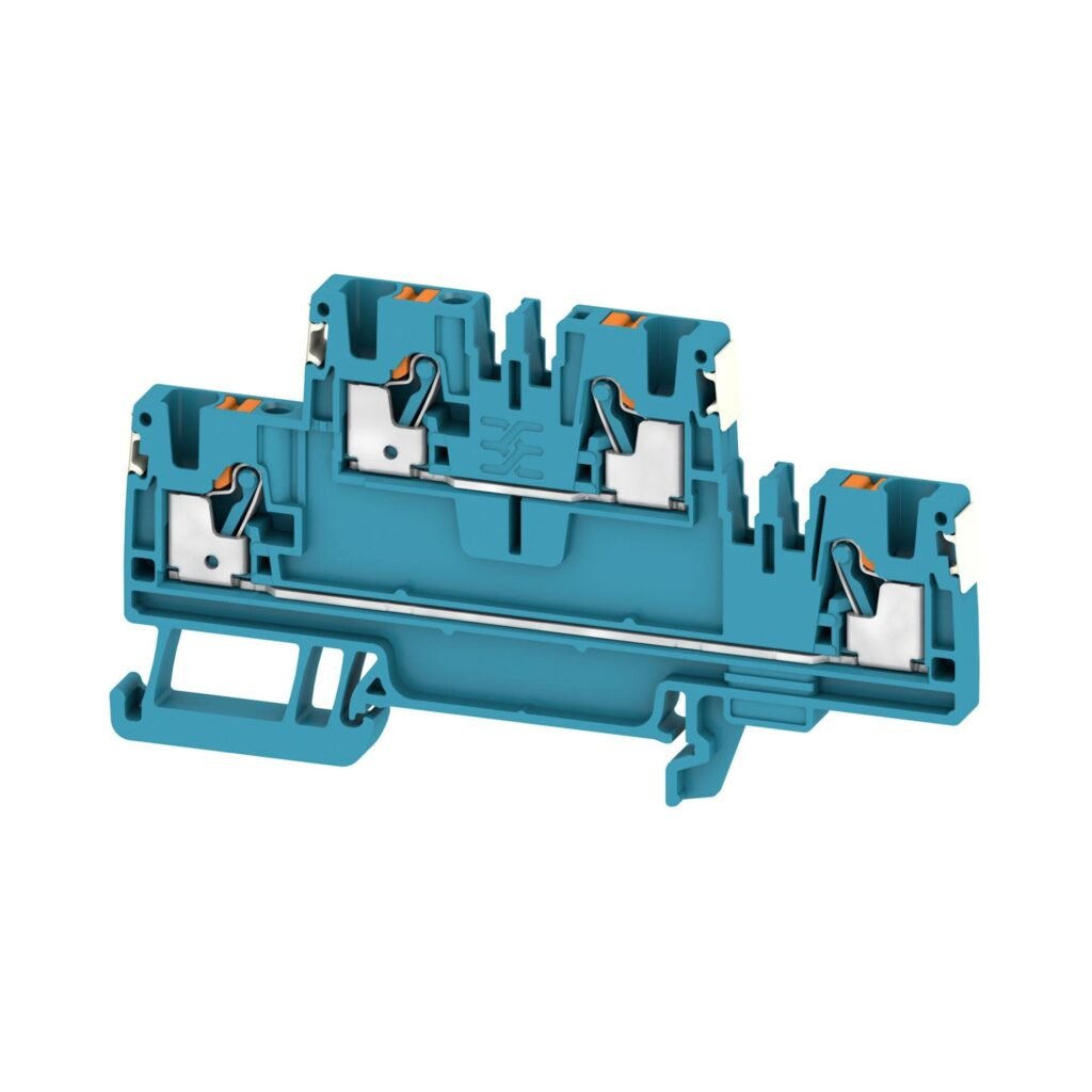 Borne de paso, Bornes de doble piso, Push-In, 2.5 mm², 800 V, 24 A, azul A2T 2.5 DL BL – Weidmüller