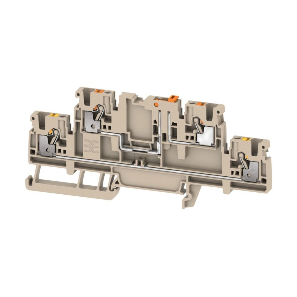 Borne seccionable y de medición, Push-In, 2.5 mm², 800 V, 16 A, beige oscuro A2T 2.5 DT/FT – Weidmüller