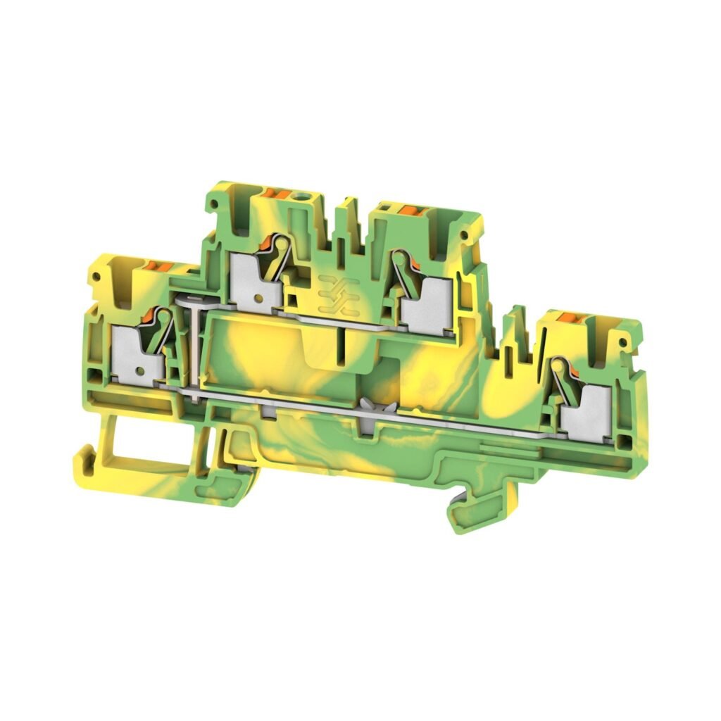Borne de tierra, Push-In, 2.5 mm², 800 V, verde/amarillo – Weidmüller A2T 2.5 PE