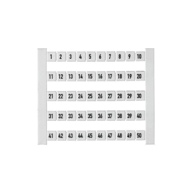 Rótulo borne DEKAFIX 5 FW 1-50 (plancha) – Weidmüller DEKAFIX 5 FW 1-50-V1