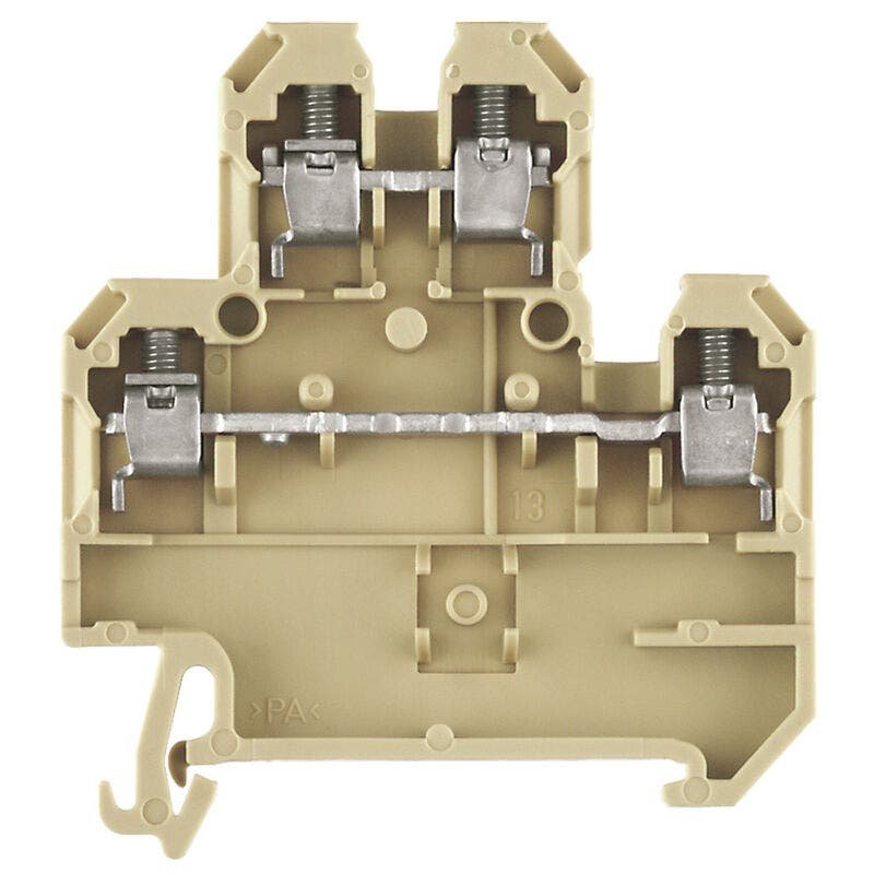 Borne doble DK4Q beige - paso superior e inferior independientes – Weidmüller