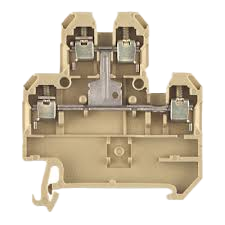 Borne doble DK4QV beige - paso superior e inferior interconectados – Weidmüller