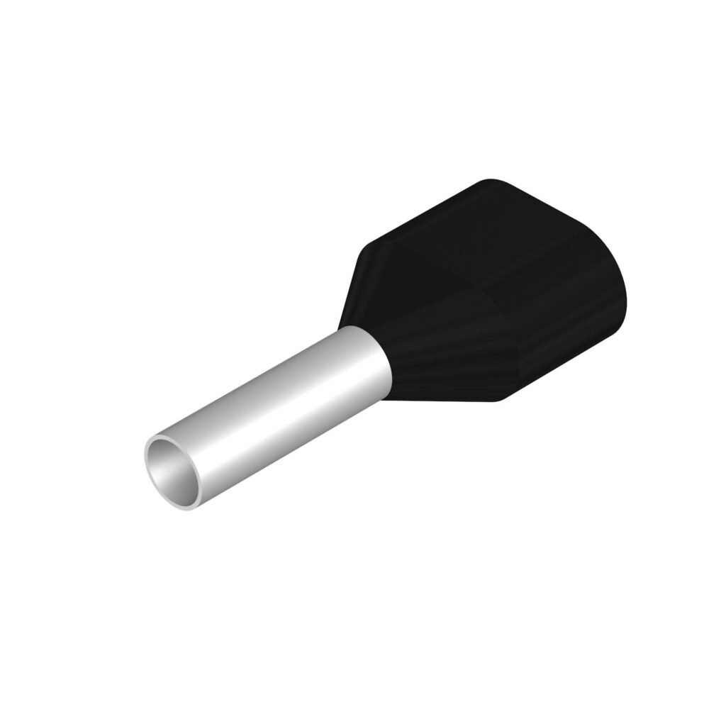 Puntera doble preaislada, negro p/1,5 - H1,5/16D ■ – Weidmüller H1,5/16D ZH SW