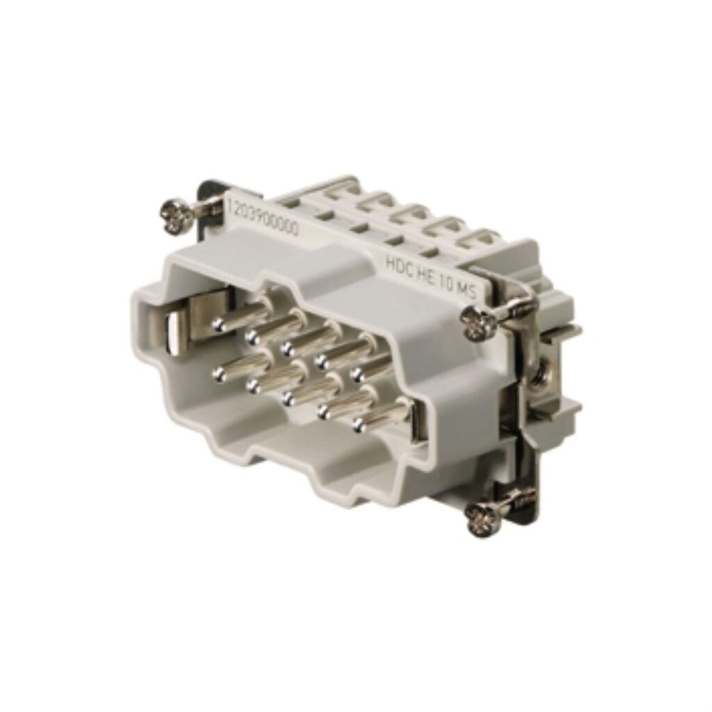 HDC - conector, Macho, 500 V, 16 A, Número de polos: 10, Conexión brida-tornillo, Tamaño de instalación: 4 HDC-HE-10-MS 10 polos – Weidmüller