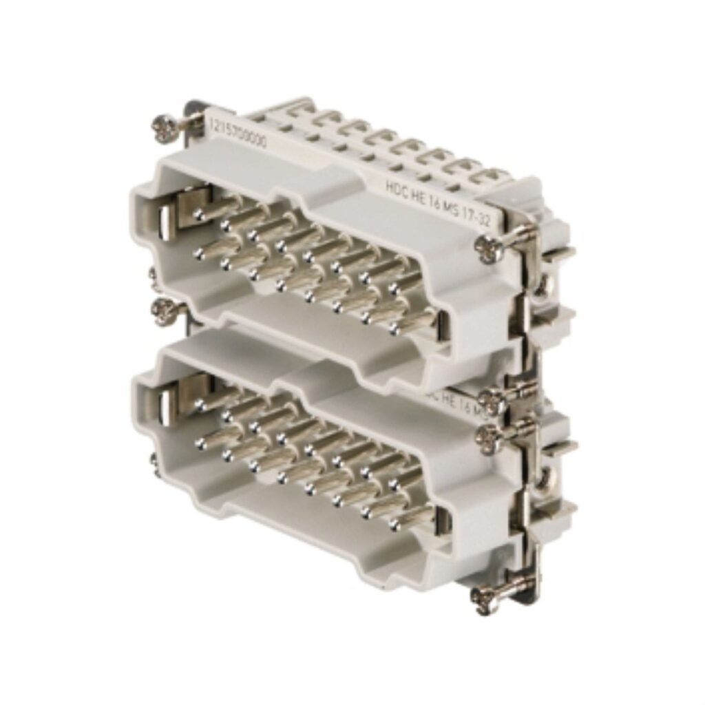 HDC - conector, Macho, 500 V, 16 A, Número de polos: 16, Conexión brida-tornillo, Tamaño de instalación: 6 – Weidmüller HDC HE 16 MS 17-32