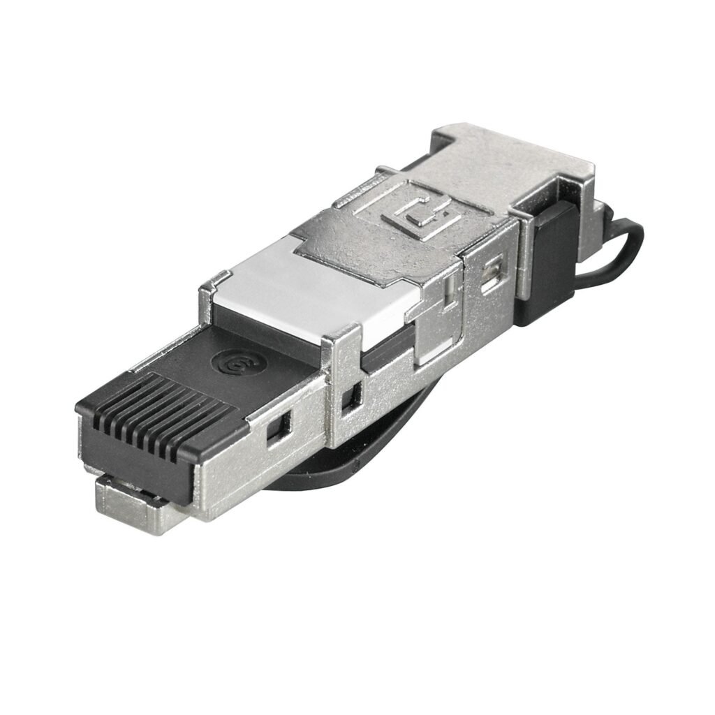 Conector macho sin herramientas 5, Cat.6A / Class EA (ISO/IEC 11801 2010), 8 núcleos, 4 núcleos, EIA/TIA T568 A, EIA/TIA T568 B, PROFINETIE-PS-RJ45-FH-BK – Weidmüller