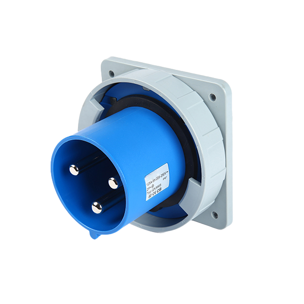 Ficha empotrar 1P+N+T, 6H, 125A, 220V, IP67, azul – Inteck IFI-FE3-125A220V-IP67