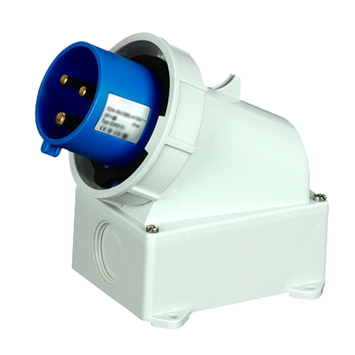 Ficha superficie 1P+N+T, 6H, 16A, 220V, IP67, azul – Inteck IFI-FS3-16A220V-IP67