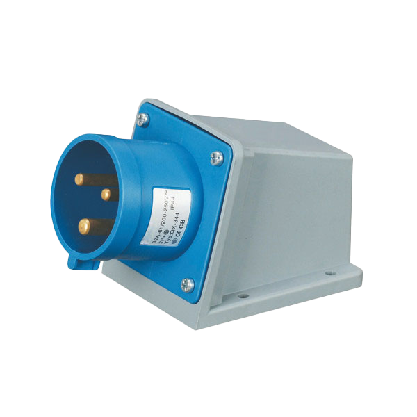 Ficha superficie 1P+N+T, 6H, 32A, 220V, IP44, azul – Inteck IFI-FS3-32A220V-IP44