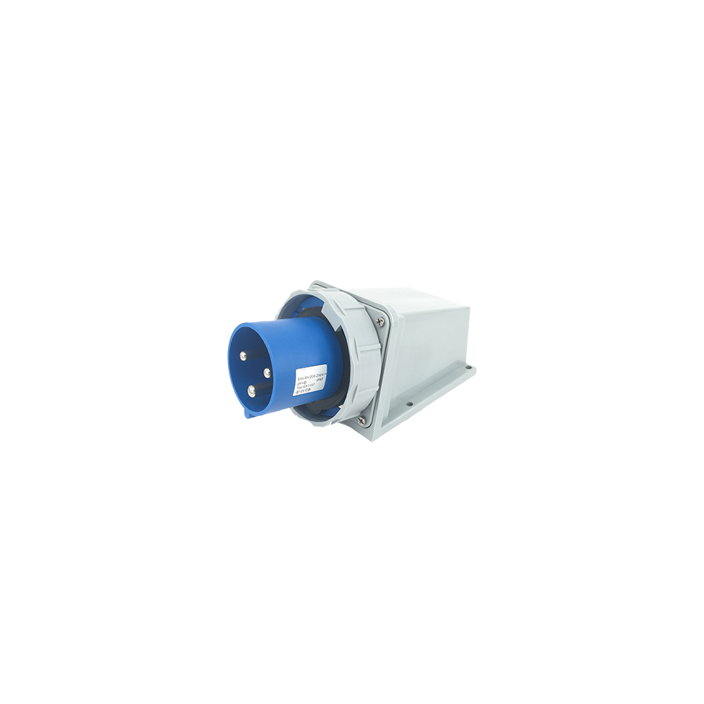 Ficha superficie 1P+N+T, 6H, 63A, 220V, IP67, azul – Inteck IFI-FS3-63A220V-IP67
