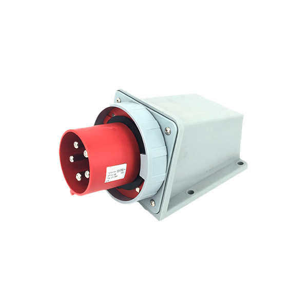Ficha superficie 3P+N+T, 6H, 125A, 380V, IP67, rojo – Inteck IFI-FS5-125A380V-IP67