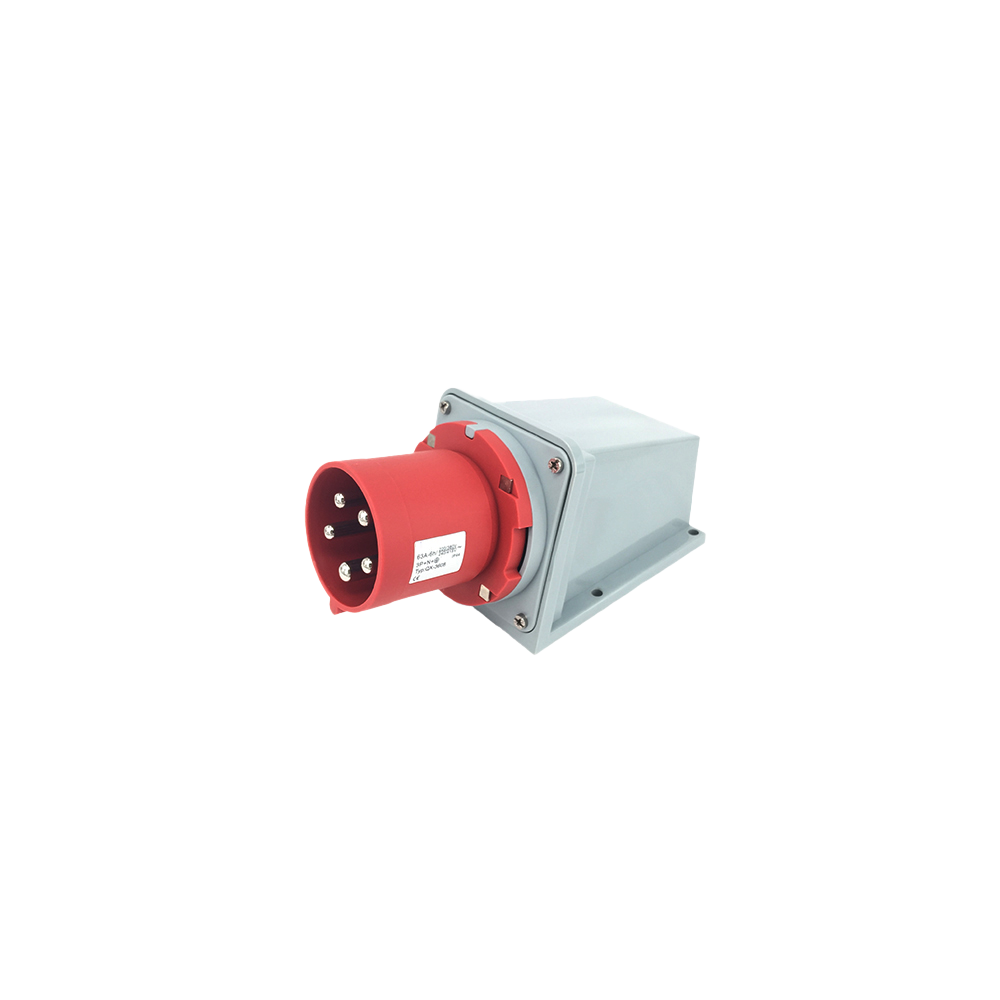 Ficha superficie 3P+N+T, 6H, 63A, 380V, IP44, rojo – Inteck IFI-FS5-63A380V-IP44