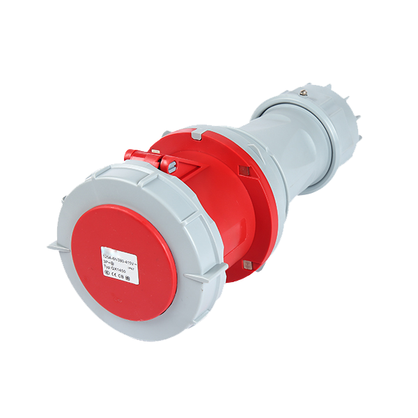 Toma movil 3P+T, 6H, 125A, 380V, IP67, rojo – Inteck IFI-TM4-125A380V-IP67