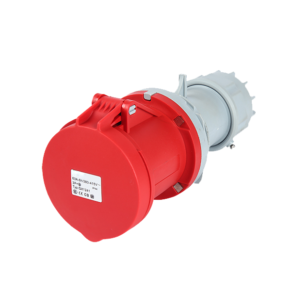 Toma movil 3P+N+T, 6H, 63A, 380V, IP44, rojo – Inteck IFI-TM5-63A380V-IP44