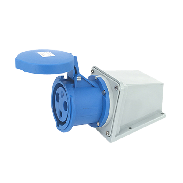 Toma superficie 1P+N+T, 6H, 63A, 220V, IP44, azul – Inteck IFI-TS3-63A220V-IP44