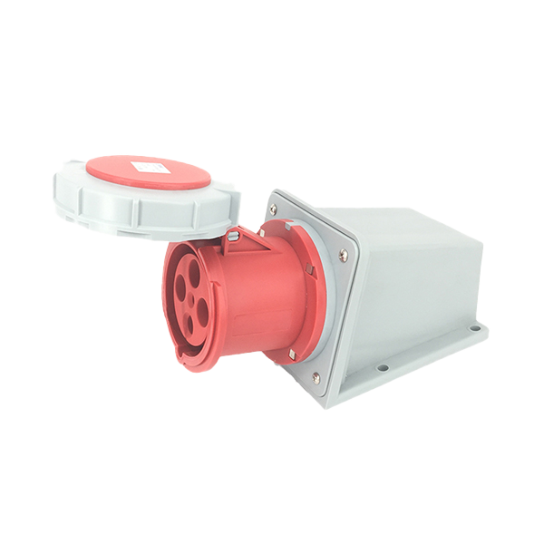 Toma superficie 3P+T, 6H, 125A, 380V, IP67, rojo – Inteck IFI-TS4-125A380V-IP67