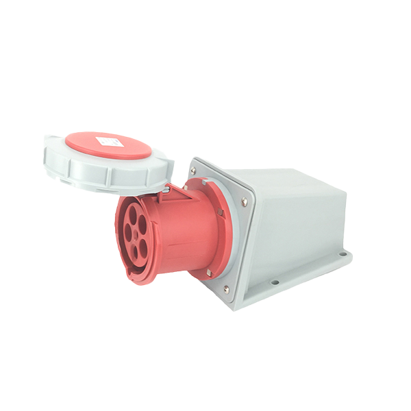 Toma superficie 3P+N+T, 6H, 125A, 380V, IP67, rojo – Inteck IFI-TS5-125A380V-IP67