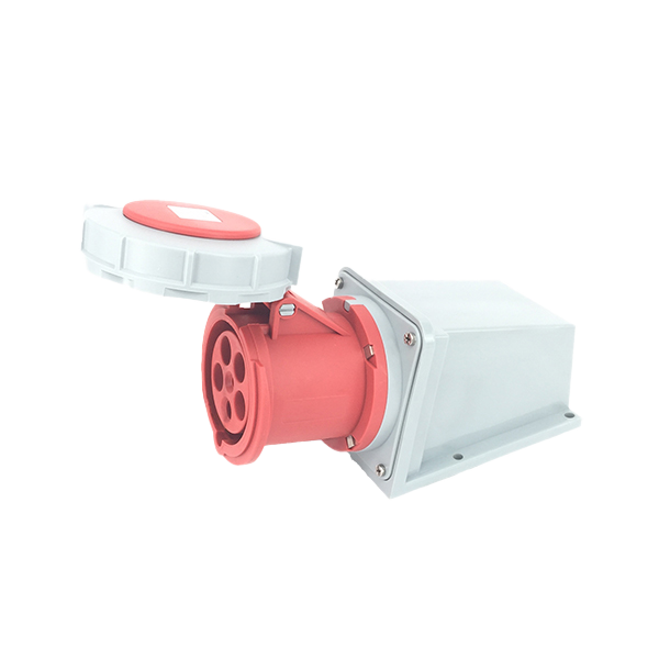 Toma superficie 3P+N+T, 6H, 63A, 380V, IP67, rojo – Inteck IFI-TS5-63A380V-IP67