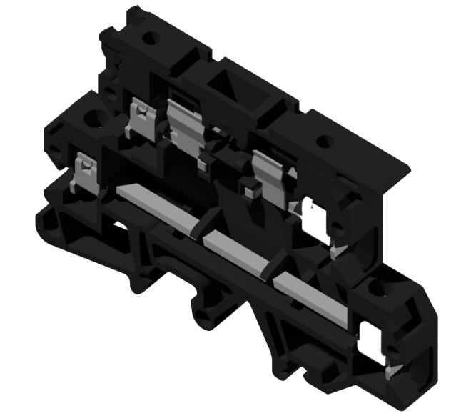 Bornera portafusible doble piso KDKS1 negro sin LED – Weidmüller KDKS1 BK