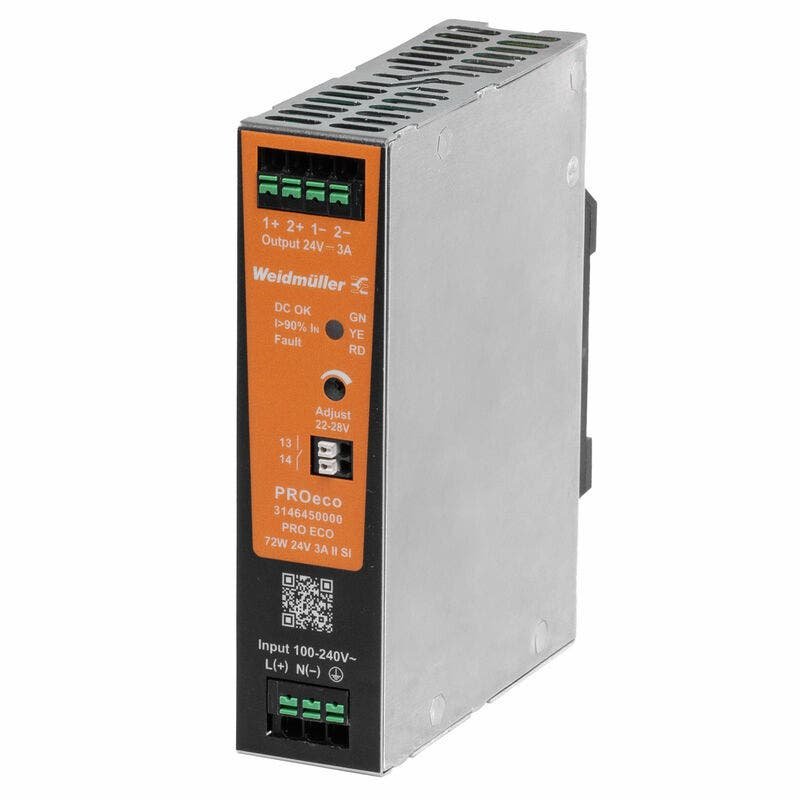 Fuente switching monofasica PRO ECO 72W 24V 3A II SI – Weidmüller