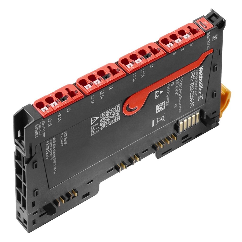 Módulo de E/S remoto, IP20, 6 canales, Entrada, Medición de corriente, Conexión Push-In UR20-3EM-230V-AC – Weidmüller