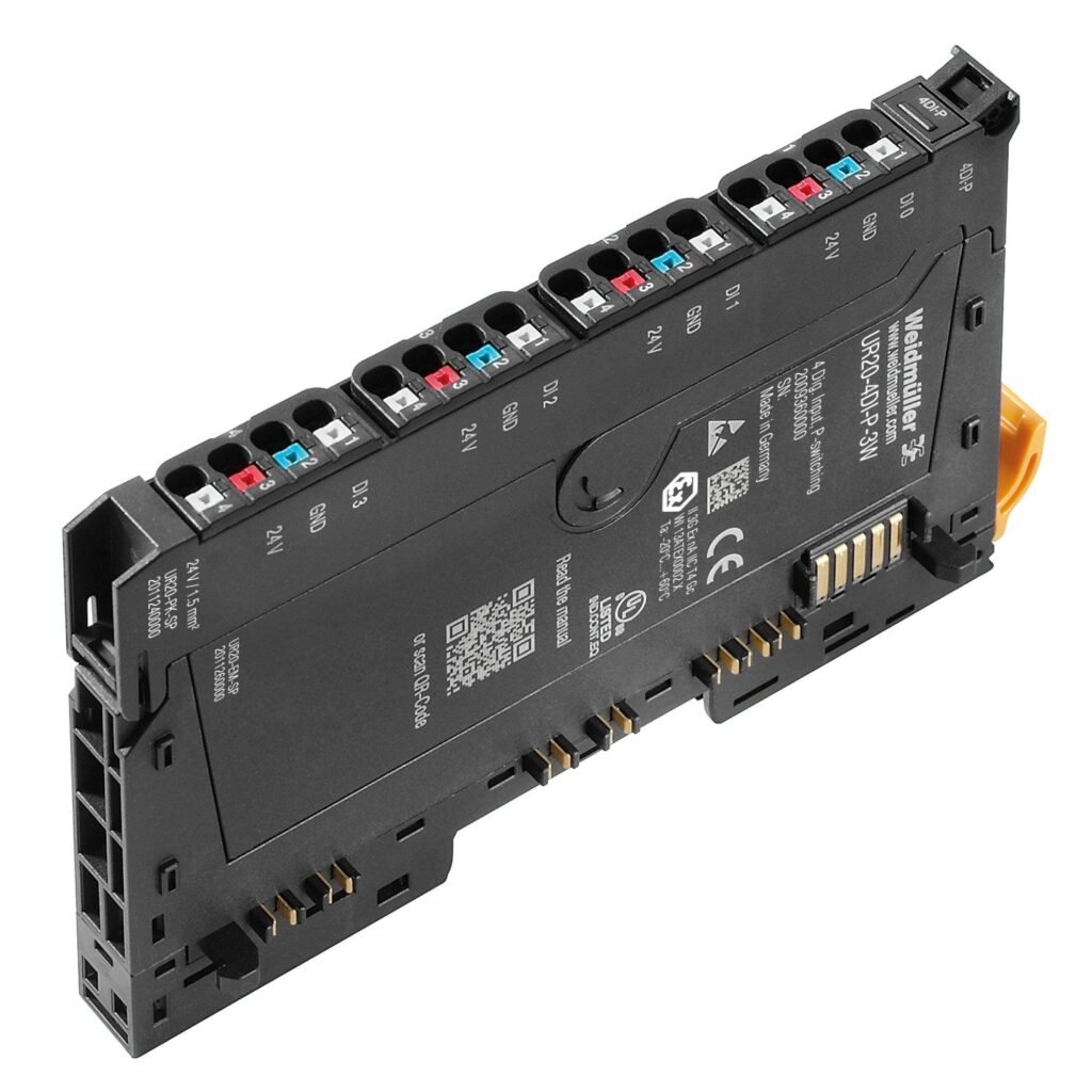Módulo de E/S remoto, IP20, Señales digitales, Entrada, 4 canales UR20-4DI-P-3W – Weidmüller