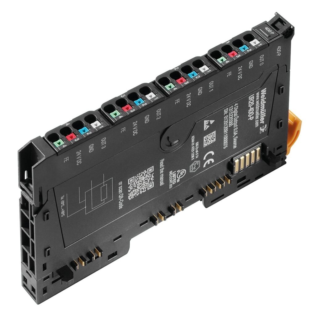 Módulo de E/S remoto, IP20, Señales digitales, Salida, 4 canalesUR20-4DO-P – Weidmüller