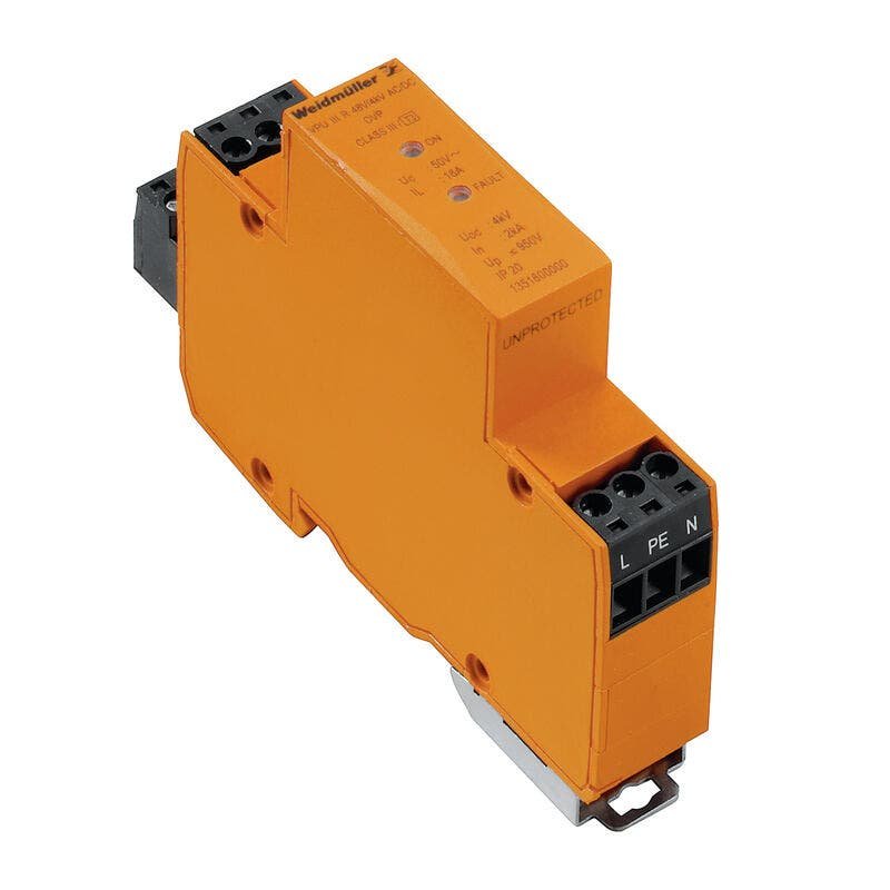 Descargador de sobretensión, Baja tensión, con contacto remoto, Monofásico Tipo III, 48V – Weidmüller VPU III R 48V/4KV AC/DC