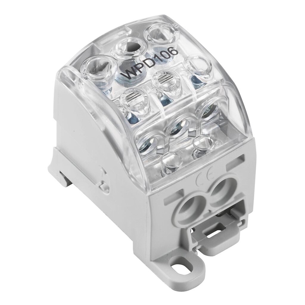 WPD 104 Bloque de distribucion gris - In 100A – Weidmüller WPD 104 GY