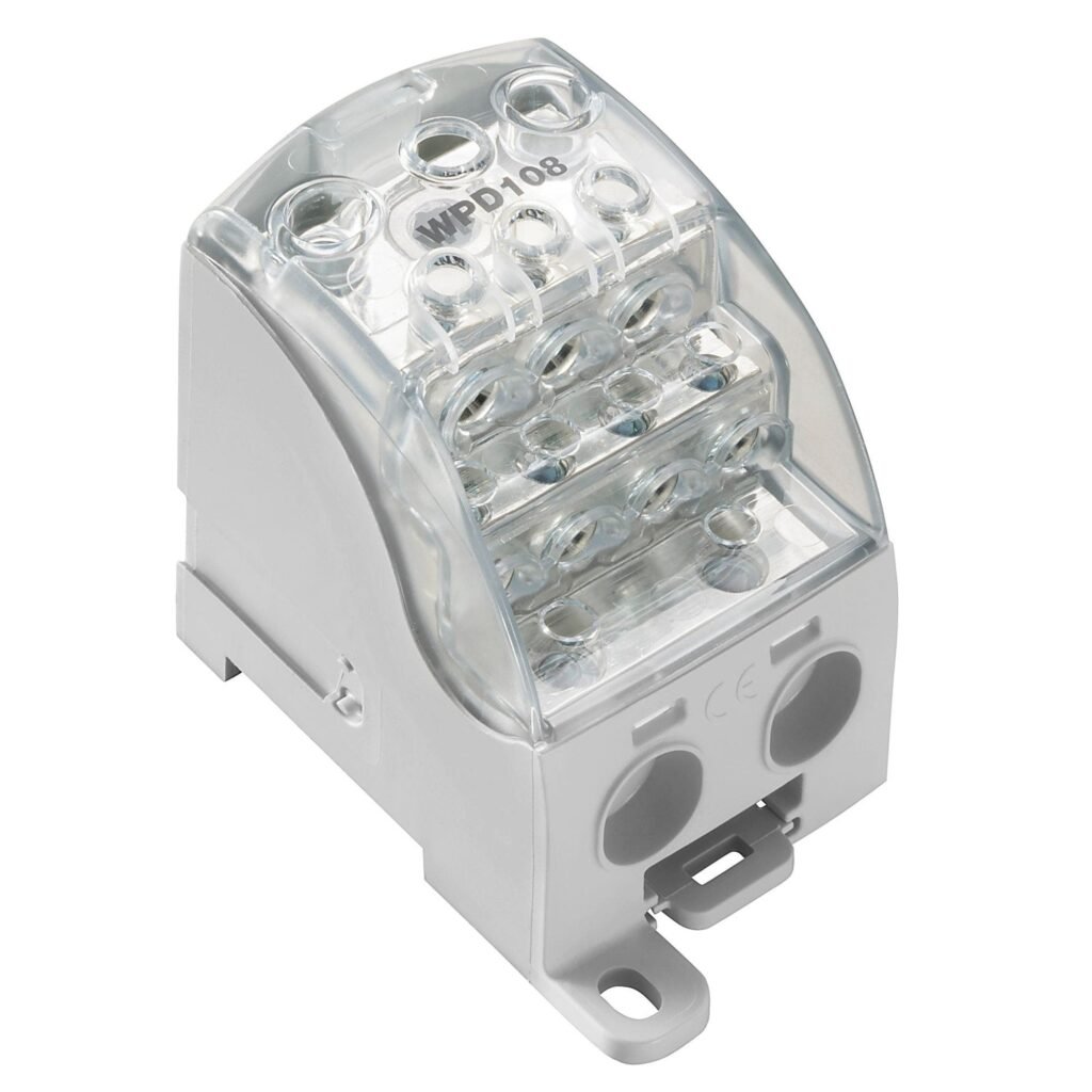 WPD 108 Bloque de distribucion gris - In 250A – Weidmüller WPD 108 GY