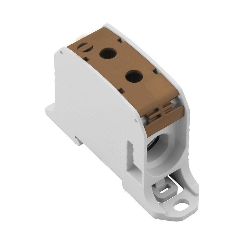 Borne de Potencia Al-CU, tornillo, Marron 95 mm2, 232 A, 1000 V – Weidmüller WPD 131 1X95 - 1X95 BN