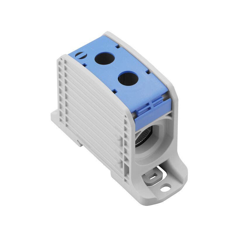 Borne de Potencia Al-CU, tornillo, Azul 185 mm2, 353 A, 1000 V – Weidmüller WPD 132 1X185 - 1X185 BL