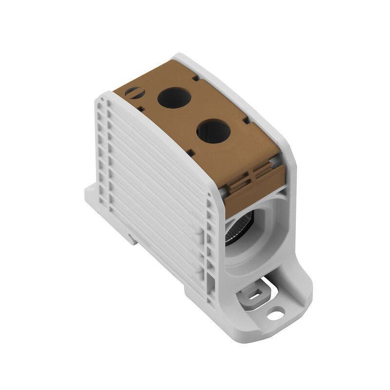 Borne de Potencia Al-CU, tornillo, Marron 185 mm2, 353 A, 1000 V – Weidmüller WPD 132 1X185 - 1X185 BN