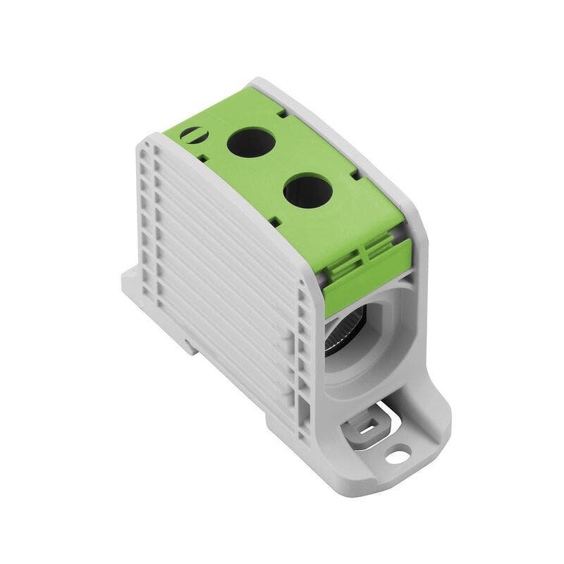 Borne de Potencia Al-CU, tornillo, Verde 185 mm2, 353 A, 1000 V – Weidmüller WPD 132 1X185 - 1X185 GN